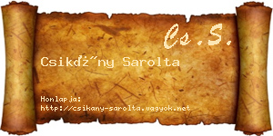 Csikány Sarolta névjegykártya