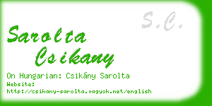 sarolta csikany business card