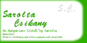 sarolta csikany business card